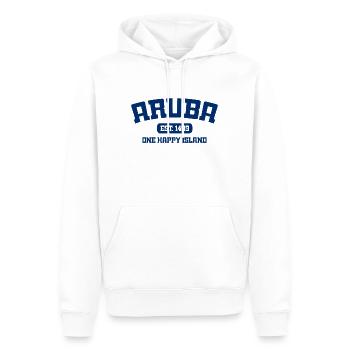 Aruba - Est. 1499 - Dutch Caribbean - Karibik - Männer Premium Bio Hoodie - Weiß - Vorne - Nico (187cm)