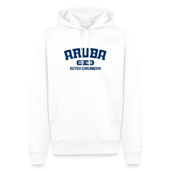 Aruba - Est. 1499 - Dutch Caribbean - Karibik - Männer Premium Bio Hoodie - Weiß - Vorne - Nico (187cm)