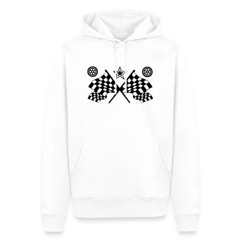 Voiture - Sweat à capuche Premium bio Homme - blanc - Devant - Nico (187cm)