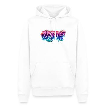 graffiti 9 - Men’s Premium Organic Hoodie - white - Front - Nico (187cm)