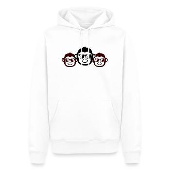Monkeys Cool - Men’s Premium Organic Hoodie - white - Front - Nico (187cm)