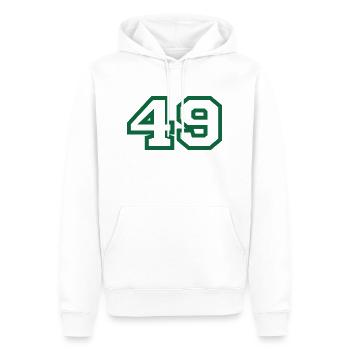Number 49 green sport - Men’s Premium Organic Hoodie - white - Front - Nico (187cm)