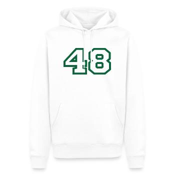 Number 48 green sport - Men’s Premium Organic Hoodie - white - Front - Nico (187cm)
