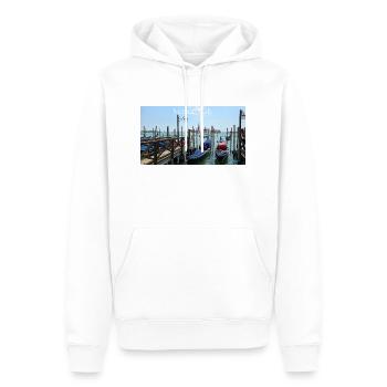 Venise, Italie - Sweat à capuche Premium bio Homme - blanc - Devant - Nico (187cm)