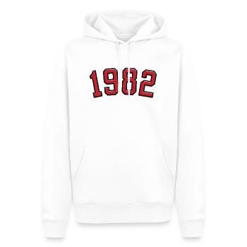 Year of birth sport 1982 - Men’s Premium Organic Hoodie - white - Front - Nico (187cm)