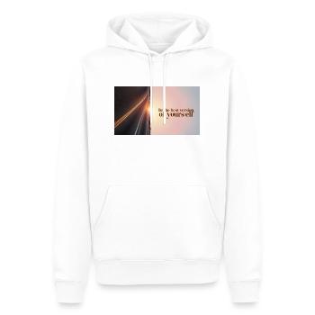 Be the Best Version of Yourself - Sweat à capuche Premium bio Homme - blanc - Devant - Nico (187cm)