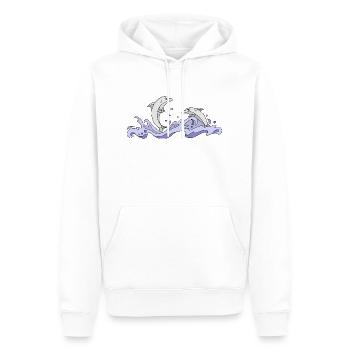 Delphine - Männer Premium Bio Hoodie - Weiß - Vorne - Nico (187cm)