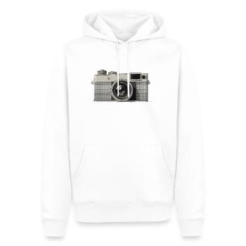 Illustration einer 1960er Kamera - Männer Premium Bio Hoodie - Weiß - Vorne - Nico (187cm)