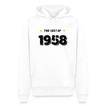 Das Beste von 1958 - Männer Premium Bio Hoodie - Weiß - Vorne - Nico (187cm)