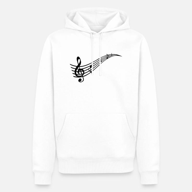 Notation - Sweat à capuche Premium bio Homme - blanc