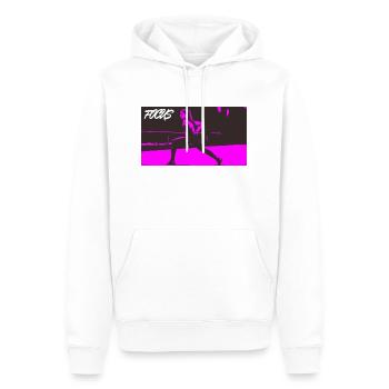 FOCUS_fuchsie - Sweat à capuche Premium bio Homme - blanc - Devant - Nico (187cm)