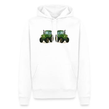 Tracteur 2 - Sweat à capuche Premium bio Homme - blanc - Devant - Nico (187cm)