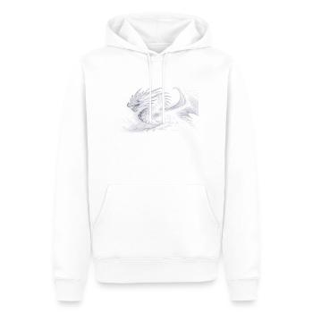 Dragon - Black & White - Men’s Premium Organic Hoodie - white - Front - Nico (187cm)
