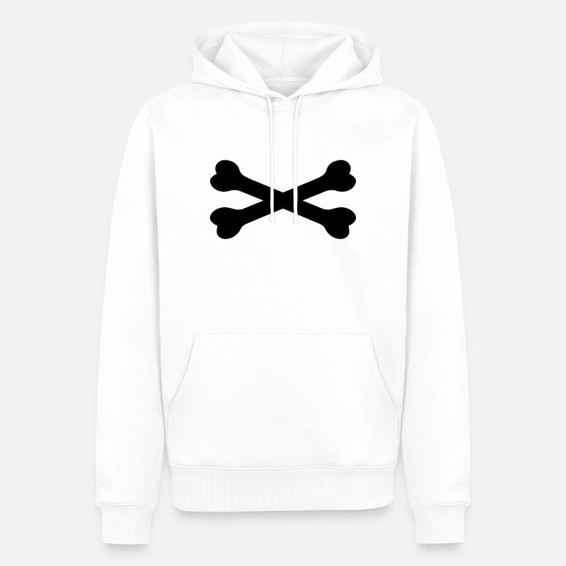 Knochen - Männer Premium Bio Hoodie - Weiß