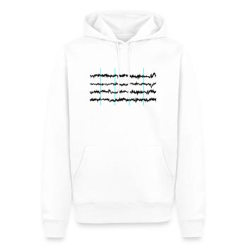 brainwaves - Männer Premium Bio Hoodie - Weiß - Vorne - Nico (187cm)