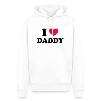 I Love Daddy - Männer Premium Bio Hoodie - Weiß - Vorne - Nico (187cm)
