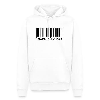 MADE IN TURKEY - Männer Premium Bio Hoodie - Weiß - Vorne - Nico (187cm)
