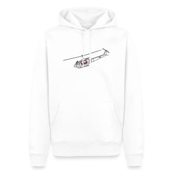 Bell UH1D - SAR / Notarzt - Männer Premium Bio Hoodie - Weiß - Vorne - Nico (187cm)