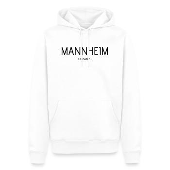 Mannheim - Männer Premium Bio Hoodie - Weiß - Vorne - Nico (187cm)