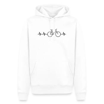 Fahrrad - Männer Premium Bio Hoodie - Weiß - Vorne - Nico (187cm)