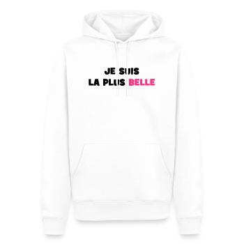 I am the most beautiful - Men’s Premium Organic Hoodie - white - Front - Nico (187cm)
