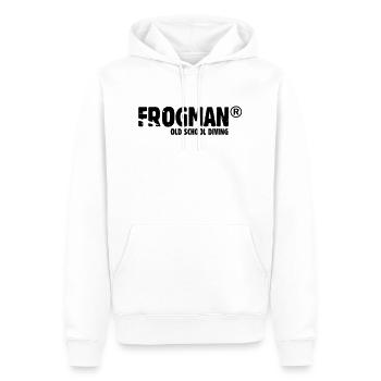FROGMAN VINTAGE PLONGEE SOUS MARINE - Sweat à capuche Premium bio Homme - blanc - Devant - Nico (187cm)