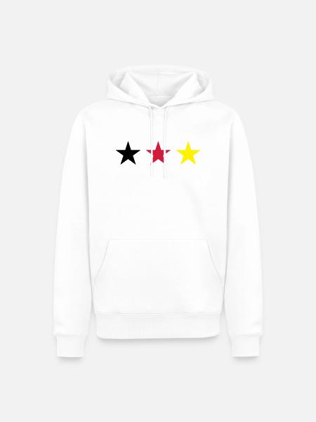 Germany star - Men’s Premium Organic Hoodie - white