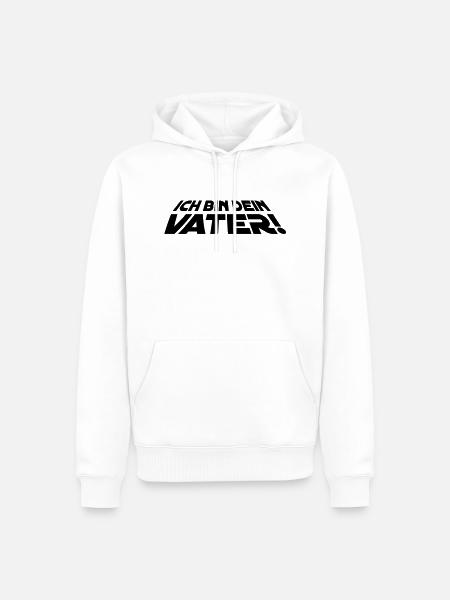 ich_bin_dein_vater_15x5_1f - Männer Premium Bio Hoodie - Weiß