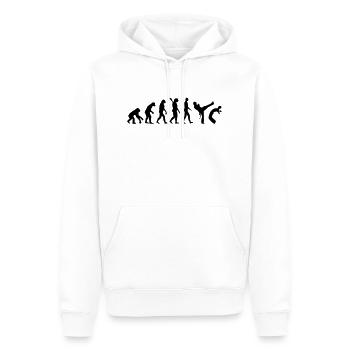Evolution Capoeira - Männer Premium Bio Hoodie - Weiß - Vorne - Nico (187cm)