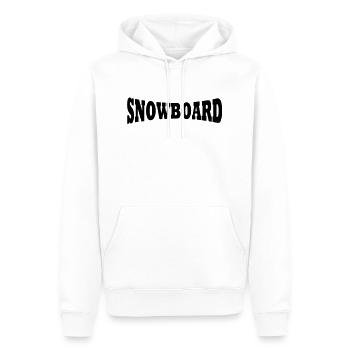 Snowboard logo - Sweat à capuche Premium bio Homme - blanc - Devant - Nico (187cm)