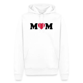 Mom heart - Sweat à capuche Premium bio Homme - blanc - Devant - Nico (187cm)