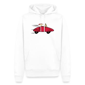 Auto Sportwagen schnell Wagen - Männer Premium Bio Hoodie - Weiß - Vorne - Nico (187cm)