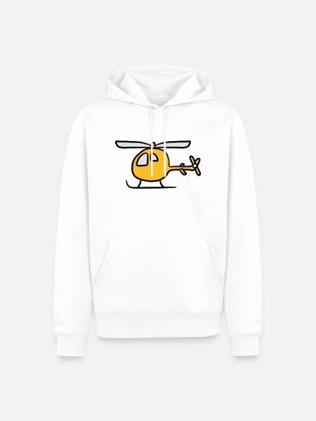 Comic cartoon kids Heli cute - Men’s Premium Organic Hoodie - white