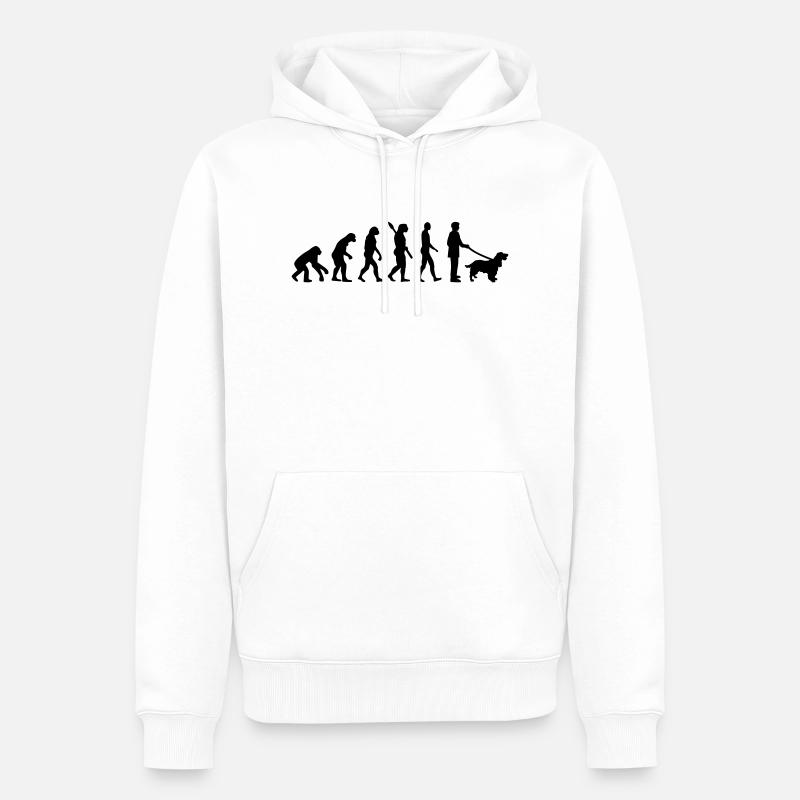 Cocker Spaniel - Männer Premium Bio Hoodie - Weiß