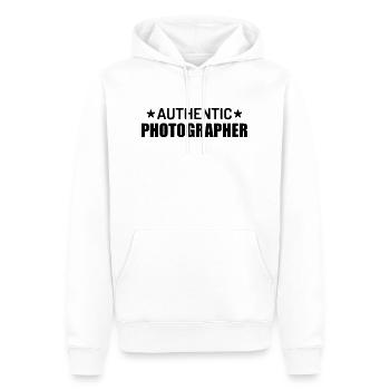 Fotograf / Fotografie / Bild / Video - Männer Premium Bio Hoodie - Weiß - Vorne - Nico (187cm)