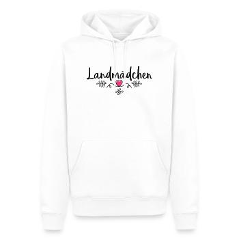 landmaedchen herz - Männer Premium Bio Hoodie - Weiß - Vorne - Nico (187cm)