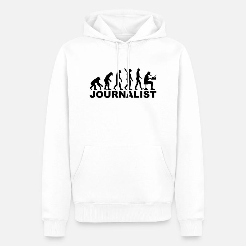 Journaliste - Sweat à capuche Premium bio Homme - blanc