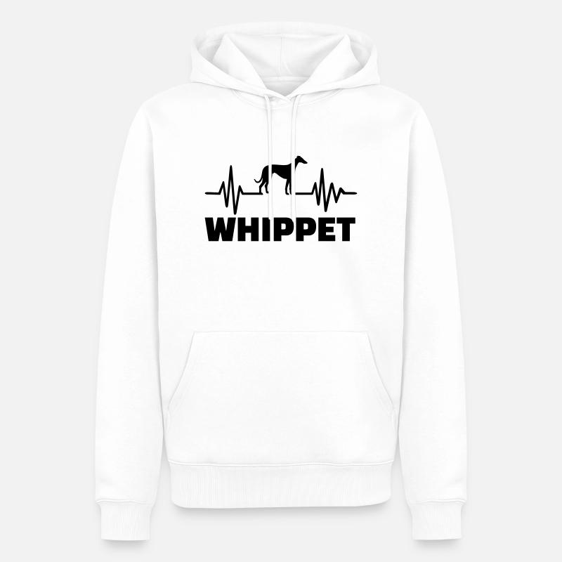 Whippet - Sweat à capuche Premium bio Homme - blanc