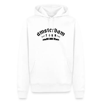 amsterdam tour - Männer Premium Bio Hoodie - Weiß - Vorne - Nico (187cm)