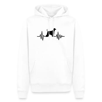 Afghan Hound - Sweat à capuche Premium bio Homme - blanc - Devant - Nico (187cm)