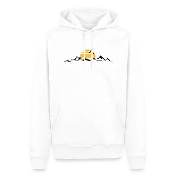 MONTAGNES Paysage Silhouette Panorama - Sweat à capuche Premium bio Homme - blanc - Devant - Nico (187cm)
