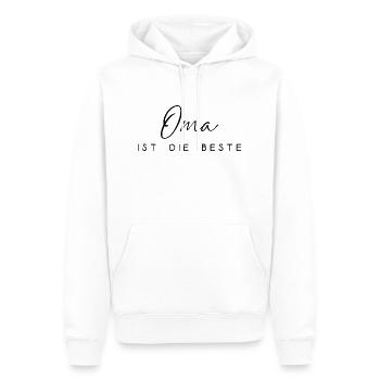 Oma ist die Beste Spruch Schrift Text Großmutter - Männer Premium Bio Hoodie - Weiß - Vorne - Nico (187cm)