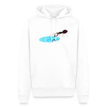 Fourmi - Sweat à capuche Premium bio Homme - blanc - Devant - Nico (187cm)