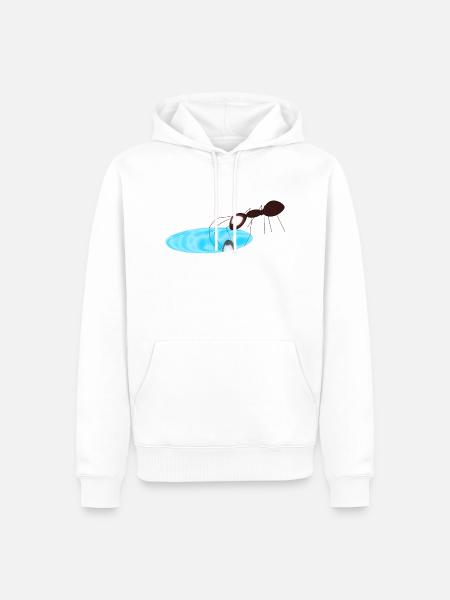Ant - Men’s Premium Organic Hoodie - white