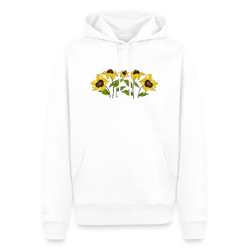 Fleur - Sweat à capuche Premium bio Homme - blanc - Devant - Nico (187cm)