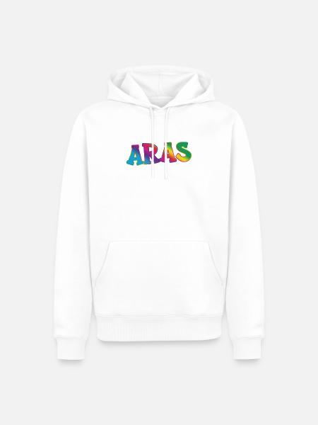 Aras - Männer Premium Bio Hoodie - Weiß