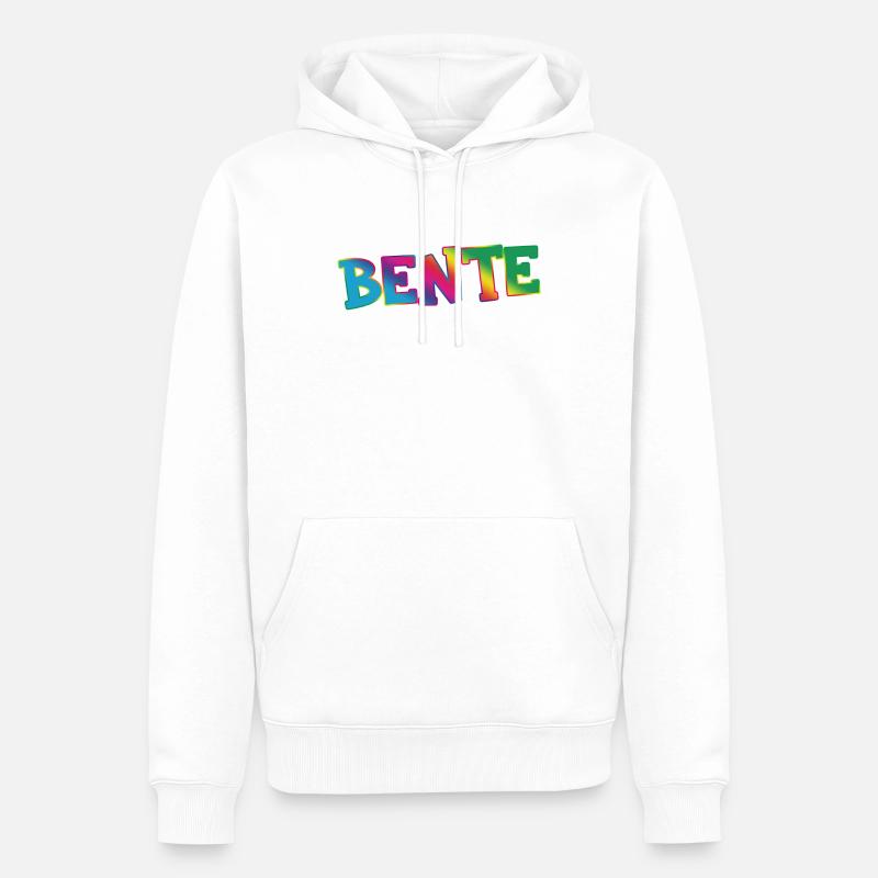 Bente - Sweat à capuche Premium bio Homme - blanc