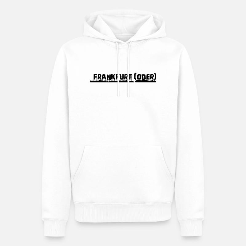 Frankfurt Oder - Männer Premium Bio Hoodie - Weiß