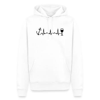 Heartbeat-Wein und Segelboot - (2) - Männer Premium Bio Hoodie - Weiß - Vorne - Nico (187cm)