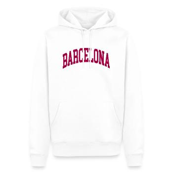 Barcelona - Männer Premium Bio Hoodie - Weiß - Vorne - Nico (187cm)